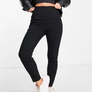 ASOS DESIGN Hourglass high waist pants in skinny fit in black 6 side zipper